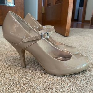 Chinese Laundry Patent Nude Mary Jane Pumps